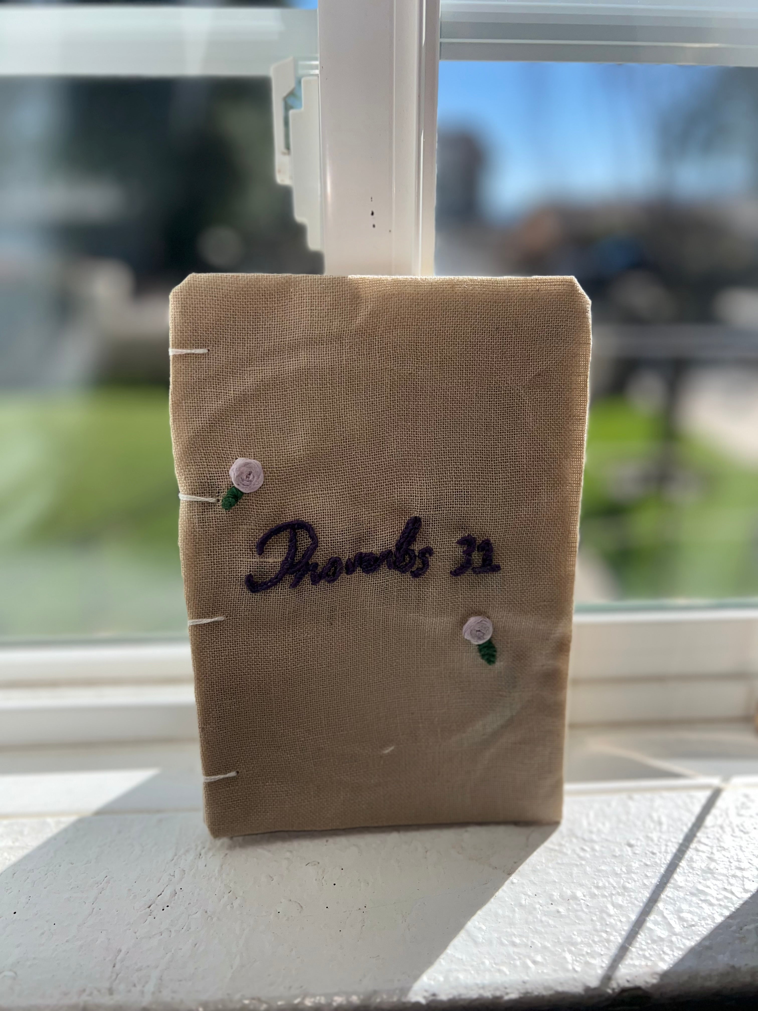 Proverbs 31 Journal Handmade Embroidered Journal – Christian Gift for Women”